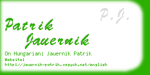 patrik jauernik business card